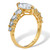 3.12 TCW Marquise Cubic Zirconia 14k Yellow Gold-Plated Sterling Silver Engagement Ring