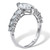 3.12 TCW Marquise Cubic Zirconia Platinum-Plated Sterling Silver Engagement Ring