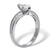 1.4 TCW Marquise With Baguettes Cubic Zirconia Platinum-Plated Sterling Silver Engagement Ring