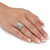 3 Piece 3.38 TCW Marquise Cubic Zirconia Platinum-Plated Bridal Ring Set