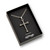 Mens Black Ion-Plated Antiqued Cross Pendant Necklace 26 Inch