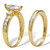 2.34 TCW Marquise Cubic Zirconia 14k Yellow Gold-Plated Sterling Silver Bridal Ring Set