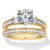 3.34 TCW Round Cubic Zirconia 14k Yellow Gold-Plated Sterling Silver Bridal Ring Set