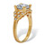 3.12 TCW Round Cubic Zirconia 14k Gold-Plated Sterling Silver Engagement Ring