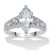 3.23 TCW Marquise Cut Cubic Zirconia Platinum-plated Sterling Silver Engagement Ring