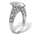 3.23 TCW Marquise Cut Cubic Zirconia Platinum-plated Sterling Silver Engagement Ring