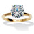 3 TCW Round Cubic Zirconia 14k Yellow Gold-plated Solitaire Engagement Ring, Sizes 5-10