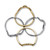 14k Yellow Gold-plated and Platinum-plated Two-tone Endless Knot 5 Piece Puzzle Ring