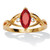 Marquise Cut Cubic Zirconia 14k Yellow Gold-plated Simulated Birthstone Ring