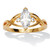 Marquise Cut Cubic Zirconia 14k Yellow Gold-plated Simulated Birthstone Ring