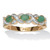 .41 TCW Oval Cut Genuine Emerald and Diamond Accent 18k Yellow Gold-Plated Sterling Silver Ring