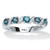 .71 TCW Round Cut Genuine London Blue Topaz with White Topaz Accents Sterling Silver Ring