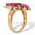 2.20 TCW Marquise Cut Genuine Red Ruby 14k Yellow Gold-Plated Sterling Silver Cocktail Ring