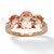 2.82 TCW Oval Cut Simulated Pink Morganite and Cubic Zirconia 18k Rose Gold-Plated Sterling Silver Ring