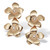 Round Crystal Goldtone Flower Drop Earrings, 50x30mm