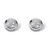 Round Cut Genuine Diamond Accent Solid 10k White Gold Button Earrings