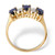 1.86 TCW Oval-Cut Genuine Blue Sapphire and Diamond Accent Ring in 18k Gold-plated Sterling Silver