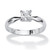 Princess-Cut Simulated Birthstone Solitaire Stack Ring in Sterling Silver