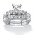 2 Piece 3.46 TCW Princess-Cut Cubic Zirconia Bridal Ring Set in Platinum-plated Sterling Silver