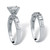 2 Piece 3.46 TCW Princess-Cut Cubic Zirconia Bridal Ring Set in Platinum-plated Sterling Silver