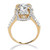 2.96 TCW Round Cubic Zirconia Pave 14k Gold-plated Sterling Silver Ring