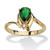 Pear-Cut Simulated Birthstone and Crystal Accent Ring Gold-Plated