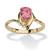 Pear-Cut Simulated Birthstone and Crystal Accent Ring Gold-Plated