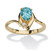 Pear-Cut Simulated Birthstone and Crystal Accent Ring Gold-Plated