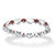 Simulated Birthstone Interlocking Stackable Eternity Heart Ring in .925 Sterling Silver