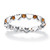 Simulated Birthstone Interlocking Stackable Eternity Heart Ring in .925 Sterling Silver