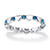 Simulated Birthstone Interlocking Stackable Eternity Heart Ring in .925 Sterling Silver