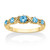 Round Simulated Birthstone Gold-Plated "X & O" Stackable Ring