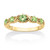 Round Simulated Birthstone Gold-Plated "X & O" Stackable Ring