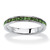 Round Simulated Birthstone Stackable Eternity Band in Sterling Silver