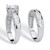 2 Piece 3.19 TCW Round Cubic Zirconia Bridal Ring Set in Platinum-plated Sterling Silver