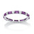 Baguette Simulated Birthstone Stackable Eternity Band in .925 Sterling Silver