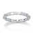 Baguette Simulated Birthstone Stackable Eternity Band in .925 Sterling Silver