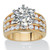 3.88 TCW Round Cubic Zirconia Ring in Yellow Goldtone