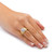 3.88 TCW Round Cubic Zirconia Ring in Yellow Goldtone