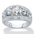 Round Graduated Cubic Zirconia Anniversary Ring 3.41 TCW in Platinum-plated Sterling Silver