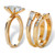 3.57 TCW Marquise-Cut Cubic Zirconia Two-Piece Jacket Bridal Set in 14k Gold-plated Sterling Silver