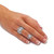 1.58 TCW Micro-Pave Cubic Zirconia Vintage-Inspired Floral Motif Knuckle Ring in Sterling Silver