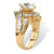 3.20 TCW Marquise-Cut Cubic Zirconia Engagement Anniversary Ring in 18k Gold-plated Sterling Silver
