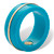 Round Viennese Turquoise 14k Yellow Gold Ring Band