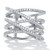 0.55 TCW Round Cubic Zirconia Sterling Silver Five Row Wrap Ring