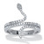 0.40 TCW Round Cubic Zirconia Sterling Silver Snake Ring