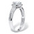 1.22 TCW Round Cubic Zirconia Sterling Silver Halo Ring