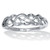 Genuine Diamond Accent Platinum-Plated Sterling Silver Braided Ring