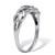 Genuine Diamond Accent Platinum-Plated Sterling Silver Braided Ring
