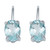 3.20 TCW Oval Cut Genuine Blue Topaz Sterling Silver Drop Earrings